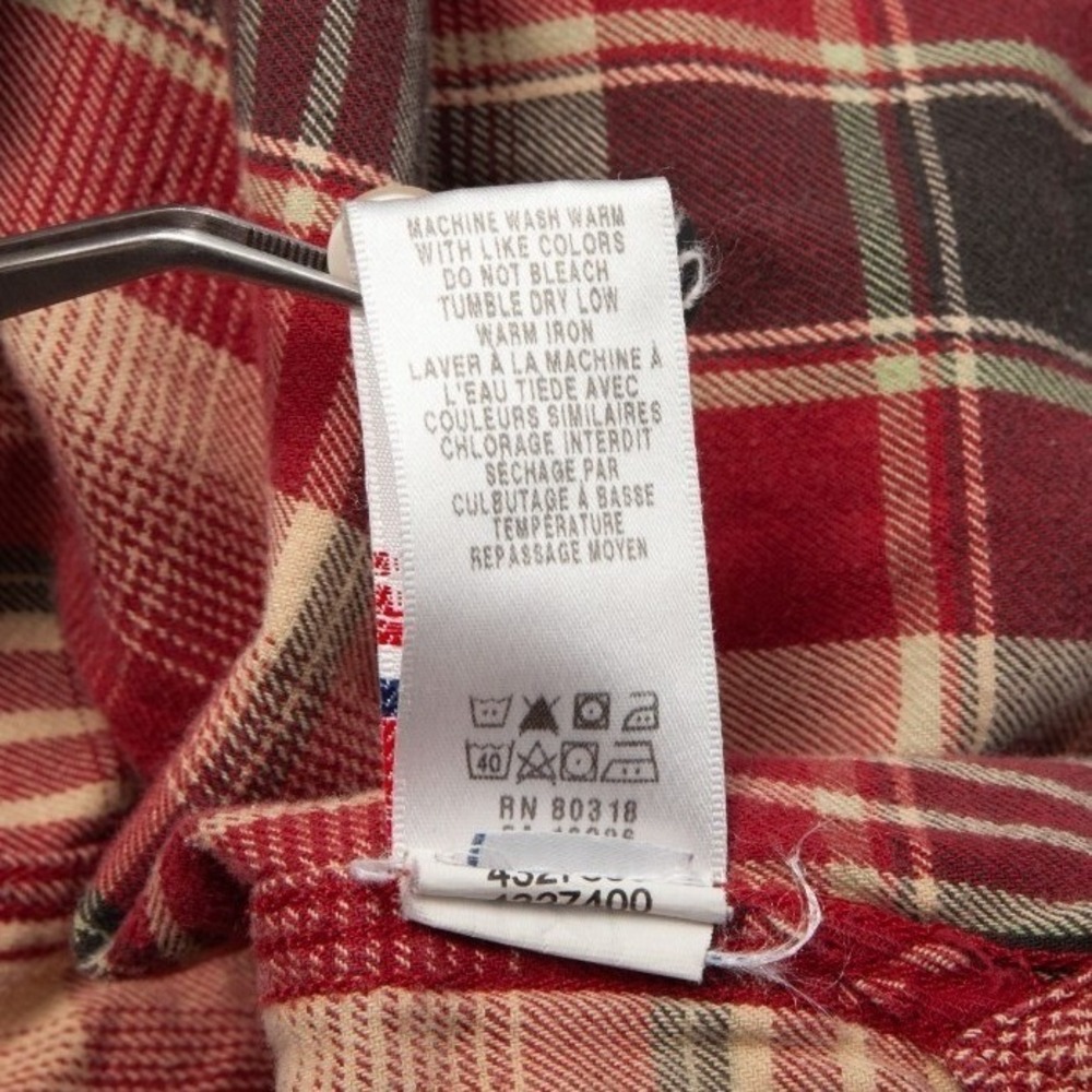 Lucky Brand Plaid Button Down Shirt Mens XL Red Flannel Long Sleeve Cotton - Picture 8 of 11